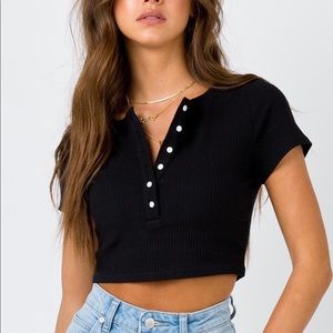 NWOT Princess Polly Lover’s Thief Crop Top